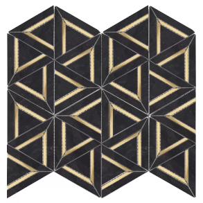 Nero Marquina Metal Mosaic - stone tile